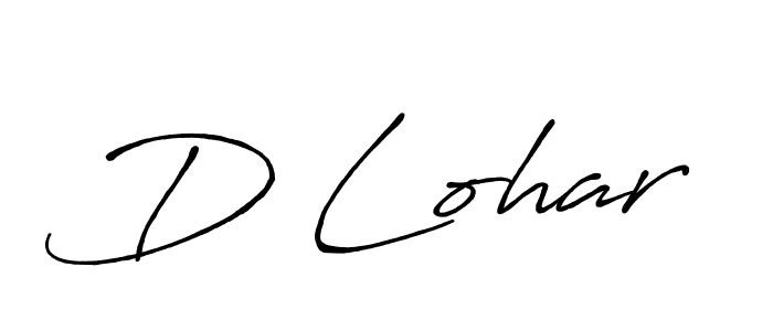 Make a beautiful signature design for name D Lohar. With this signature (Antro_Vectra_Bolder) style, you can create a handwritten signature for free. D Lohar signature style 7 images and pictures png