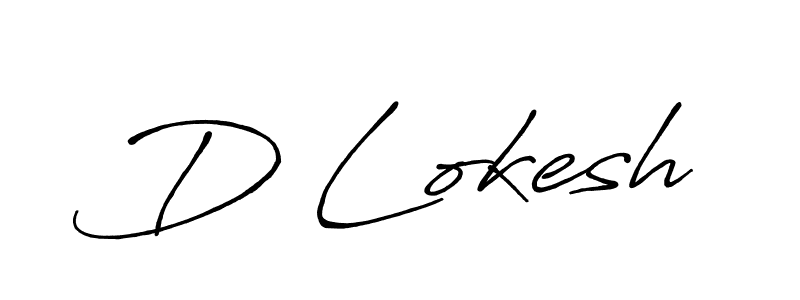 Design your own signature with our free online signature maker. With this signature software, you can create a handwritten (Antro_Vectra_Bolder) signature for name D Lokesh. D Lokesh signature style 7 images and pictures png