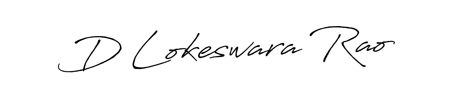 How to make D Lokeswara Rao signature? Antro_Vectra_Bolder is a professional autograph style. Create handwritten signature for D Lokeswara Rao name. D Lokeswara Rao signature style 7 images and pictures png