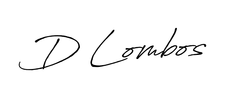 Design your own signature with our free online signature maker. With this signature software, you can create a handwritten (Antro_Vectra_Bolder) signature for name D Lombos. D Lombos signature style 7 images and pictures png