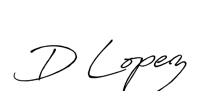 Design your own signature with our free online signature maker. With this signature software, you can create a handwritten (Antro_Vectra_Bolder) signature for name D Lopez. D Lopez signature style 7 images and pictures png