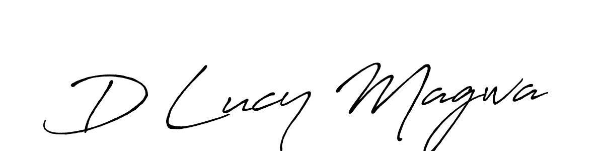 Design your own signature with our free online signature maker. With this signature software, you can create a handwritten (Antro_Vectra_Bolder) signature for name D Lucy Magwa. D Lucy Magwa signature style 7 images and pictures png