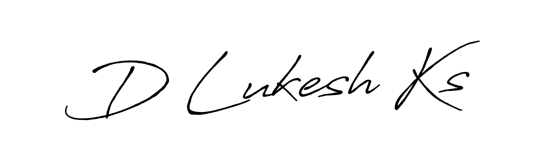 Make a beautiful signature design for name D Lukesh Ks. With this signature (Antro_Vectra_Bolder) style, you can create a handwritten signature for free. D Lukesh Ks signature style 7 images and pictures png