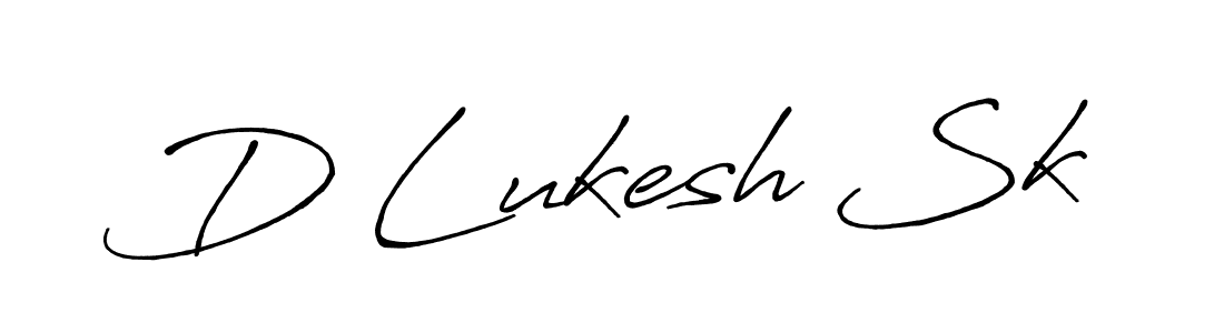 Also we have D Lukesh Sk name is the best signature style. Create professional handwritten signature collection using Antro_Vectra_Bolder autograph style. D Lukesh Sk signature style 7 images and pictures png