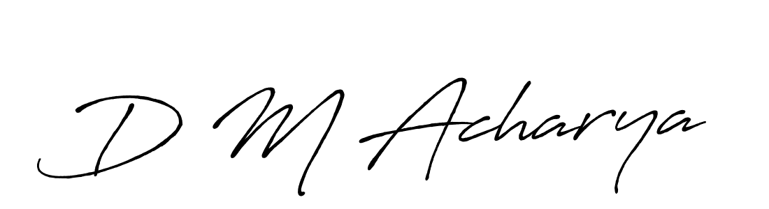 Similarly Antro_Vectra_Bolder is the best handwritten signature design. Signature creator online .You can use it as an online autograph creator for name D M Acharya. D M Acharya signature style 7 images and pictures png