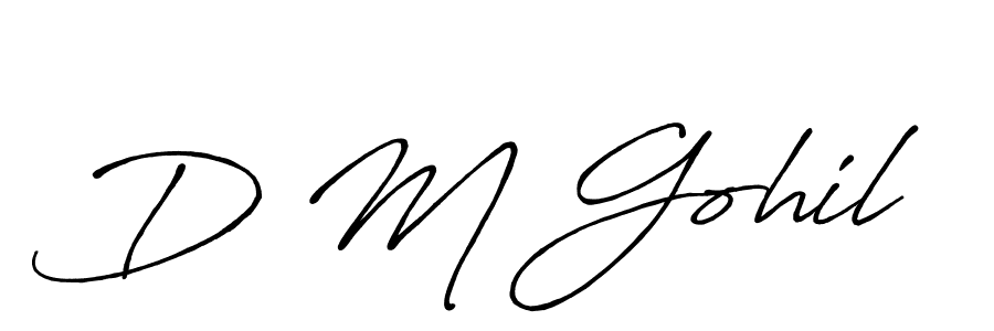 Design your own signature with our free online signature maker. With this signature software, you can create a handwritten (Antro_Vectra_Bolder) signature for name D M Gohil. D M Gohil signature style 7 images and pictures png