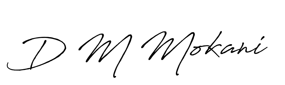 How to make D M Mokani signature? Antro_Vectra_Bolder is a professional autograph style. Create handwritten signature for D M Mokani name. D M Mokani signature style 7 images and pictures png