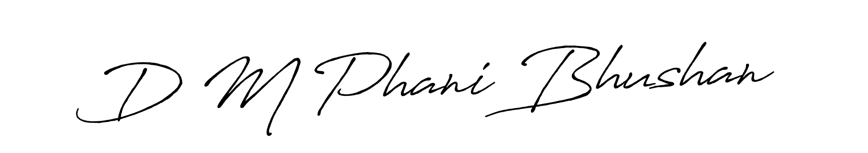 Also we have D M Phani Bhushan name is the best signature style. Create professional handwritten signature collection using Antro_Vectra_Bolder autograph style. D M Phani Bhushan signature style 7 images and pictures png