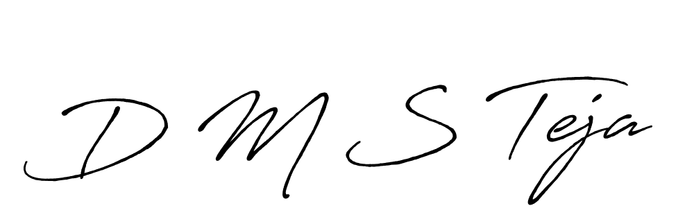 Also we have D M S Teja name is the best signature style. Create professional handwritten signature collection using Antro_Vectra_Bolder autograph style. D M S Teja signature style 7 images and pictures png