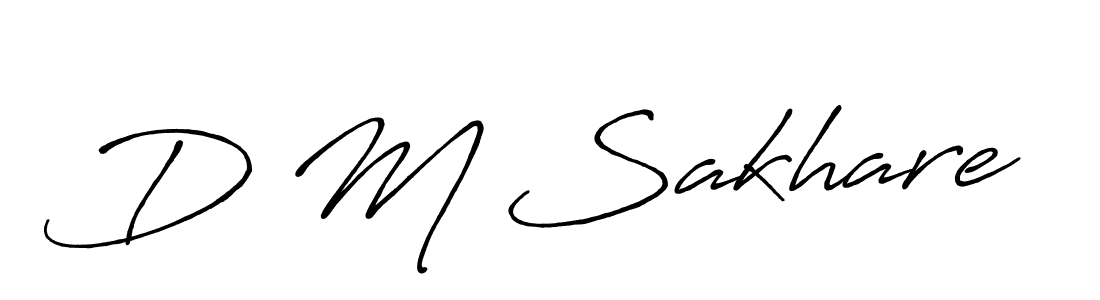 The best way (Antro_Vectra_Bolder) to make a short signature is to pick only two or three words in your name. The name D M Sakhare include a total of six letters. For converting this name. D M Sakhare signature style 7 images and pictures png