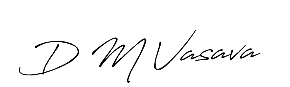 if you are searching for the best signature style for your name D M Vasava. so please give up your signature search. here we have designed multiple signature styles  using Antro_Vectra_Bolder. D M Vasava signature style 7 images and pictures png