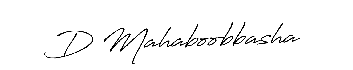 How to make D Mahaboobbasha name signature. Use Antro_Vectra_Bolder style for creating short signs online. This is the latest handwritten sign. D Mahaboobbasha signature style 7 images and pictures png