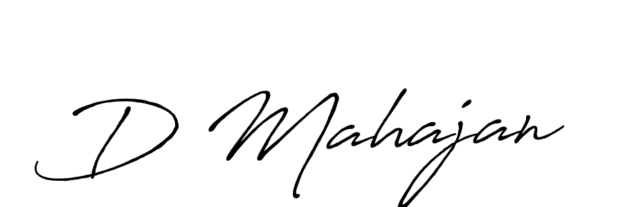 Make a beautiful signature design for name D Mahajan. With this signature (Antro_Vectra_Bolder) style, you can create a handwritten signature for free. D Mahajan signature style 7 images and pictures png
