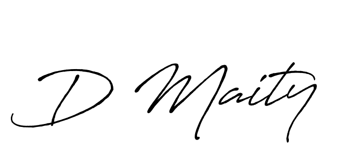 Create a beautiful signature design for name D Maity. With this signature (Antro_Vectra_Bolder) fonts, you can make a handwritten signature for free. D Maity signature style 7 images and pictures png