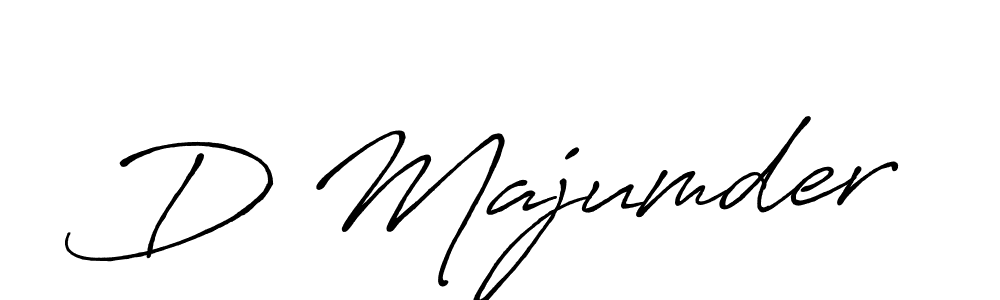 How to make D Majumder name signature. Use Antro_Vectra_Bolder style for creating short signs online. This is the latest handwritten sign. D Majumder signature style 7 images and pictures png