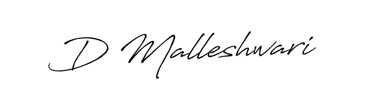 Design your own signature with our free online signature maker. With this signature software, you can create a handwritten (Antro_Vectra_Bolder) signature for name D Malleshwari. D Malleshwari signature style 7 images and pictures png