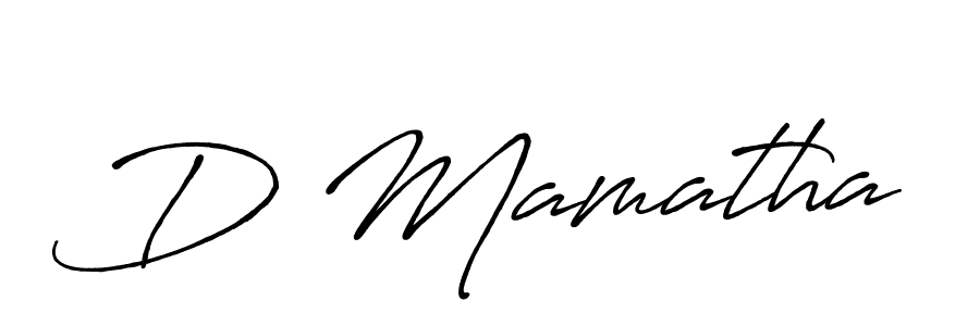 Also we have D Mamatha name is the best signature style. Create professional handwritten signature collection using Antro_Vectra_Bolder autograph style. D Mamatha signature style 7 images and pictures png