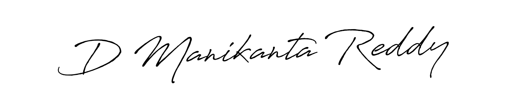 Make a beautiful signature design for name D Manikanta Reddy. With this signature (Antro_Vectra_Bolder) style, you can create a handwritten signature for free. D Manikanta Reddy signature style 7 images and pictures png