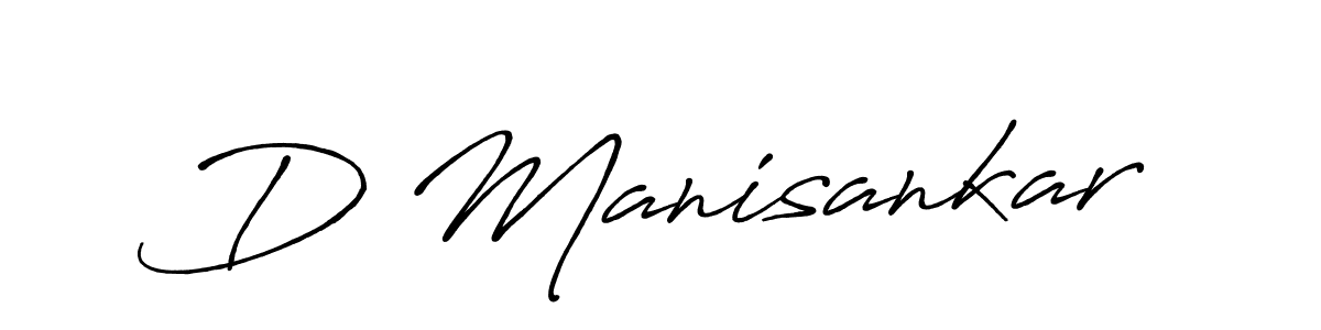 How to make D Manisankar name signature. Use Antro_Vectra_Bolder style for creating short signs online. This is the latest handwritten sign. D Manisankar signature style 7 images and pictures png