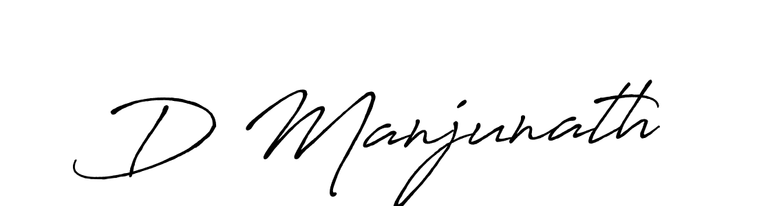 Use a signature maker to create a handwritten signature online. With this signature software, you can design (Antro_Vectra_Bolder) your own signature for name D Manjunath. D Manjunath signature style 7 images and pictures png