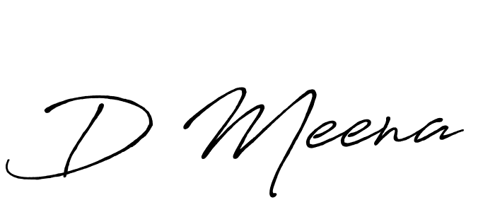 Make a beautiful signature design for name D Meena. With this signature (Antro_Vectra_Bolder) style, you can create a handwritten signature for free. D Meena signature style 7 images and pictures png
