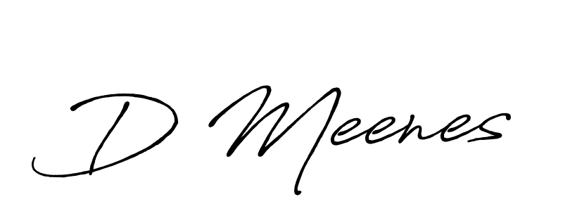 Make a beautiful signature design for name D Meenes. Use this online signature maker to create a handwritten signature for free. D Meenes signature style 7 images and pictures png