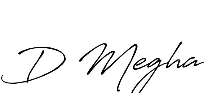Also You can easily find your signature by using the search form. We will create D Megha name handwritten signature images for you free of cost using Antro_Vectra_Bolder sign style. D Megha signature style 7 images and pictures png