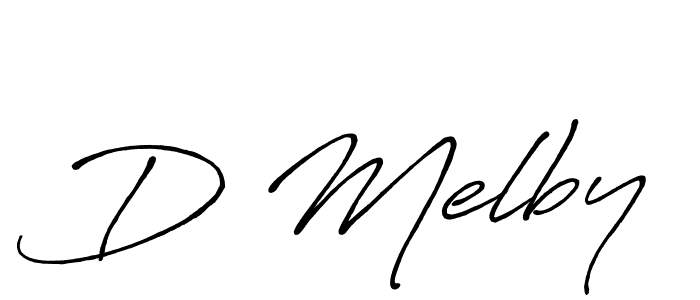 Design your own signature with our free online signature maker. With this signature software, you can create a handwritten (Antro_Vectra_Bolder) signature for name D Melby. D Melby signature style 7 images and pictures png