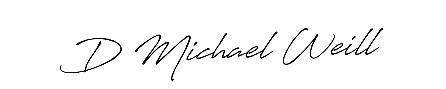 Design your own signature with our free online signature maker. With this signature software, you can create a handwritten (Antro_Vectra_Bolder) signature for name D Michael Weill. D Michael Weill signature style 7 images and pictures png