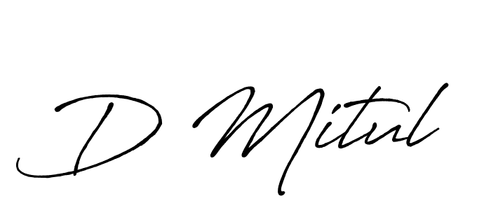 Also we have D Mitul name is the best signature style. Create professional handwritten signature collection using Antro_Vectra_Bolder autograph style. D Mitul signature style 7 images and pictures png