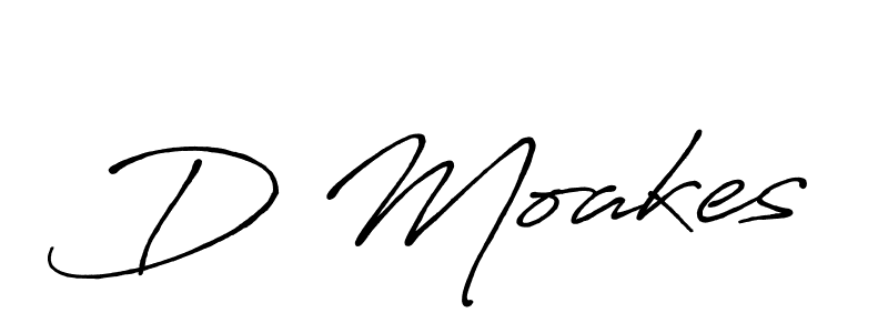 The best way (Antro_Vectra_Bolder) to make a short signature is to pick only two or three words in your name. The name D Moakes include a total of six letters. For converting this name. D Moakes signature style 7 images and pictures png