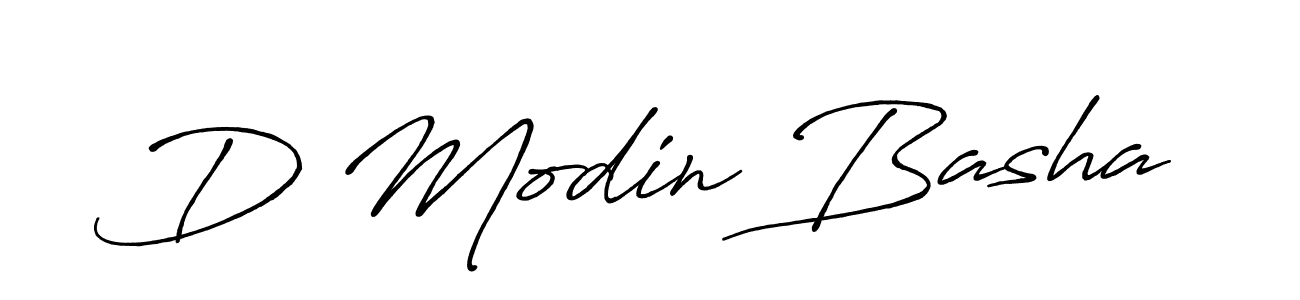 Design your own signature with our free online signature maker. With this signature software, you can create a handwritten (Antro_Vectra_Bolder) signature for name D Modin Basha. D Modin Basha signature style 7 images and pictures png