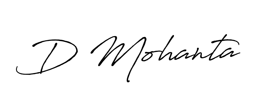 Make a beautiful signature design for name D Mohanta. With this signature (Antro_Vectra_Bolder) style, you can create a handwritten signature for free. D Mohanta signature style 7 images and pictures png