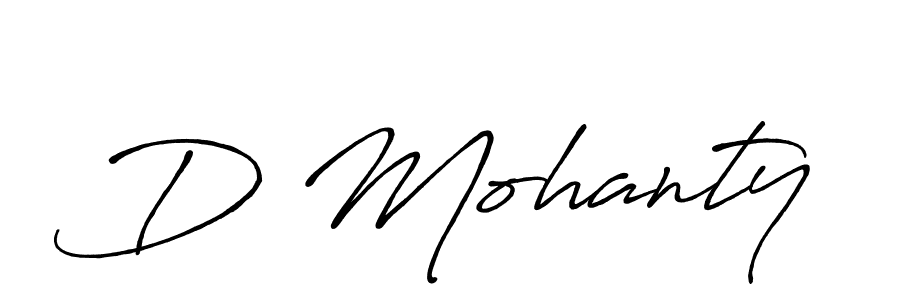 Create a beautiful signature design for name D Mohanty. With this signature (Antro_Vectra_Bolder) fonts, you can make a handwritten signature for free. D Mohanty signature style 7 images and pictures png