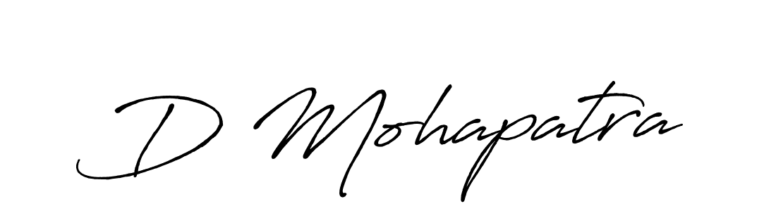 Make a beautiful signature design for name D Mohapatra. With this signature (Antro_Vectra_Bolder) style, you can create a handwritten signature for free. D Mohapatra signature style 7 images and pictures png