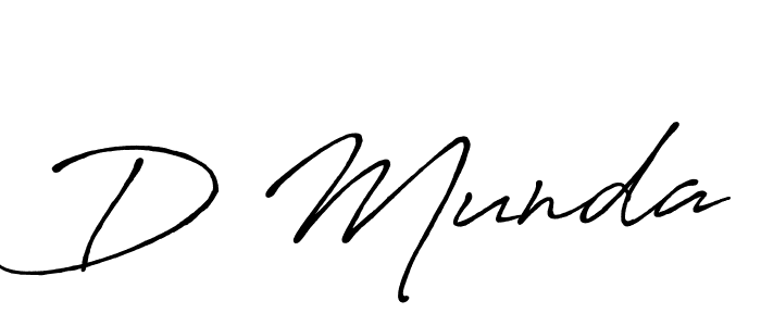 Once you've used our free online signature maker to create your best signature Antro_Vectra_Bolder style, it's time to enjoy all of the benefits that D Munda name signing documents. D Munda signature style 7 images and pictures png