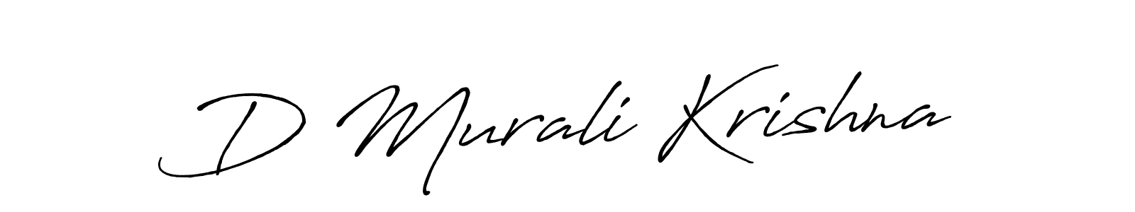 How to make D Murali Krishna name signature. Use Antro_Vectra_Bolder style for creating short signs online. This is the latest handwritten sign. D Murali Krishna signature style 7 images and pictures png