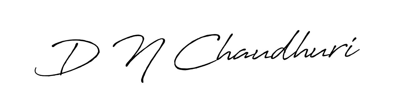 The best way (Antro_Vectra_Bolder) to make a short signature is to pick only two or three words in your name. The name D N Chaudhuri include a total of six letters. For converting this name. D N Chaudhuri signature style 7 images and pictures png