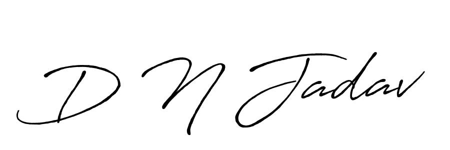 Use a signature maker to create a handwritten signature online. With this signature software, you can design (Antro_Vectra_Bolder) your own signature for name D N Jadav. D N Jadav signature style 7 images and pictures png