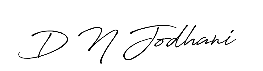 Use a signature maker to create a handwritten signature online. With this signature software, you can design (Antro_Vectra_Bolder) your own signature for name D N Jodhani. D N Jodhani signature style 7 images and pictures png