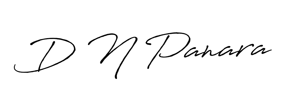 D N Panara stylish signature style. Best Handwritten Sign (Antro_Vectra_Bolder) for my name. Handwritten Signature Collection Ideas for my name D N Panara. D N Panara signature style 7 images and pictures png