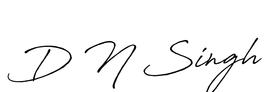 How to make D N Singh name signature. Use Antro_Vectra_Bolder style for creating short signs online. This is the latest handwritten sign. D N Singh signature style 7 images and pictures png