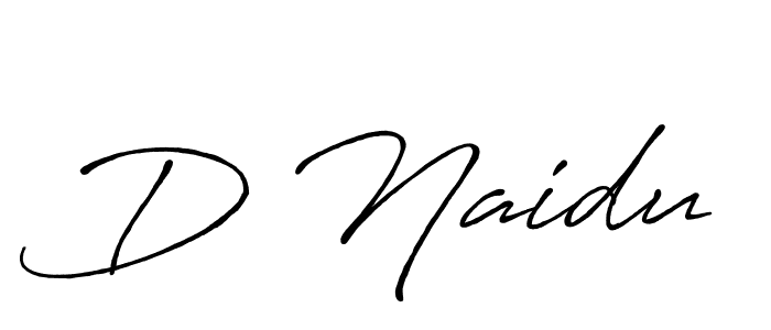 Also You can easily find your signature by using the search form. We will create D Naidu name handwritten signature images for you free of cost using Antro_Vectra_Bolder sign style. D Naidu signature style 7 images and pictures png