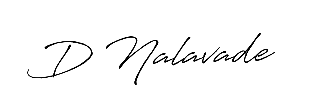 How to make D Nalavade name signature. Use Antro_Vectra_Bolder style for creating short signs online. This is the latest handwritten sign. D Nalavade signature style 7 images and pictures png