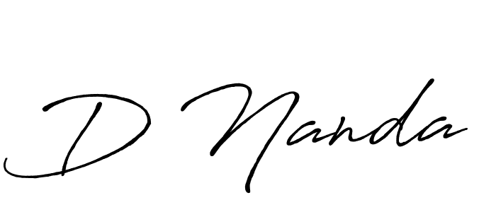 Design your own signature with our free online signature maker. With this signature software, you can create a handwritten (Antro_Vectra_Bolder) signature for name D Nanda. D Nanda signature style 7 images and pictures png