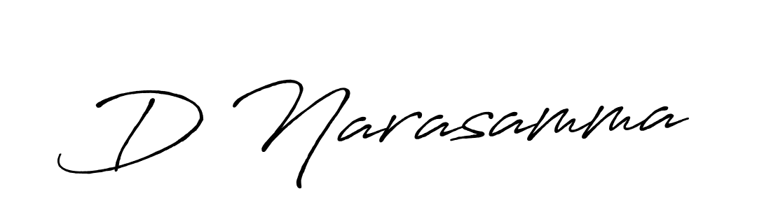 Design your own signature with our free online signature maker. With this signature software, you can create a handwritten (Antro_Vectra_Bolder) signature for name D Narasamma. D Narasamma signature style 7 images and pictures png