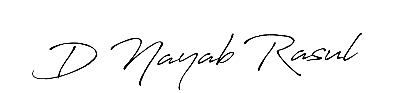 Make a beautiful signature design for name D Nayab Rasul. With this signature (Antro_Vectra_Bolder) style, you can create a handwritten signature for free. D Nayab Rasul signature style 7 images and pictures png