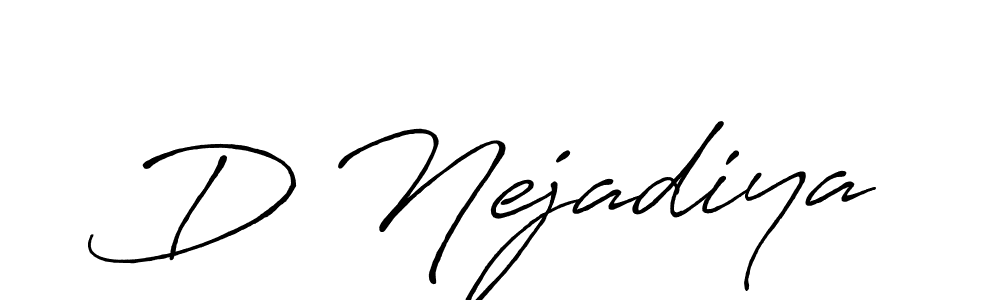 Make a beautiful signature design for name D Nejadiya. With this signature (Antro_Vectra_Bolder) style, you can create a handwritten signature for free. D Nejadiya signature style 7 images and pictures png