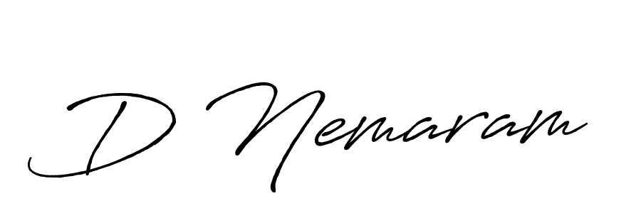 Similarly Antro_Vectra_Bolder is the best handwritten signature design. Signature creator online .You can use it as an online autograph creator for name D Nemaram. D Nemaram signature style 7 images and pictures png