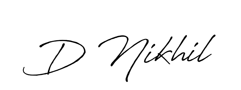 if you are searching for the best signature style for your name D Nikhil. so please give up your signature search. here we have designed multiple signature styles  using Antro_Vectra_Bolder. D Nikhil signature style 7 images and pictures png